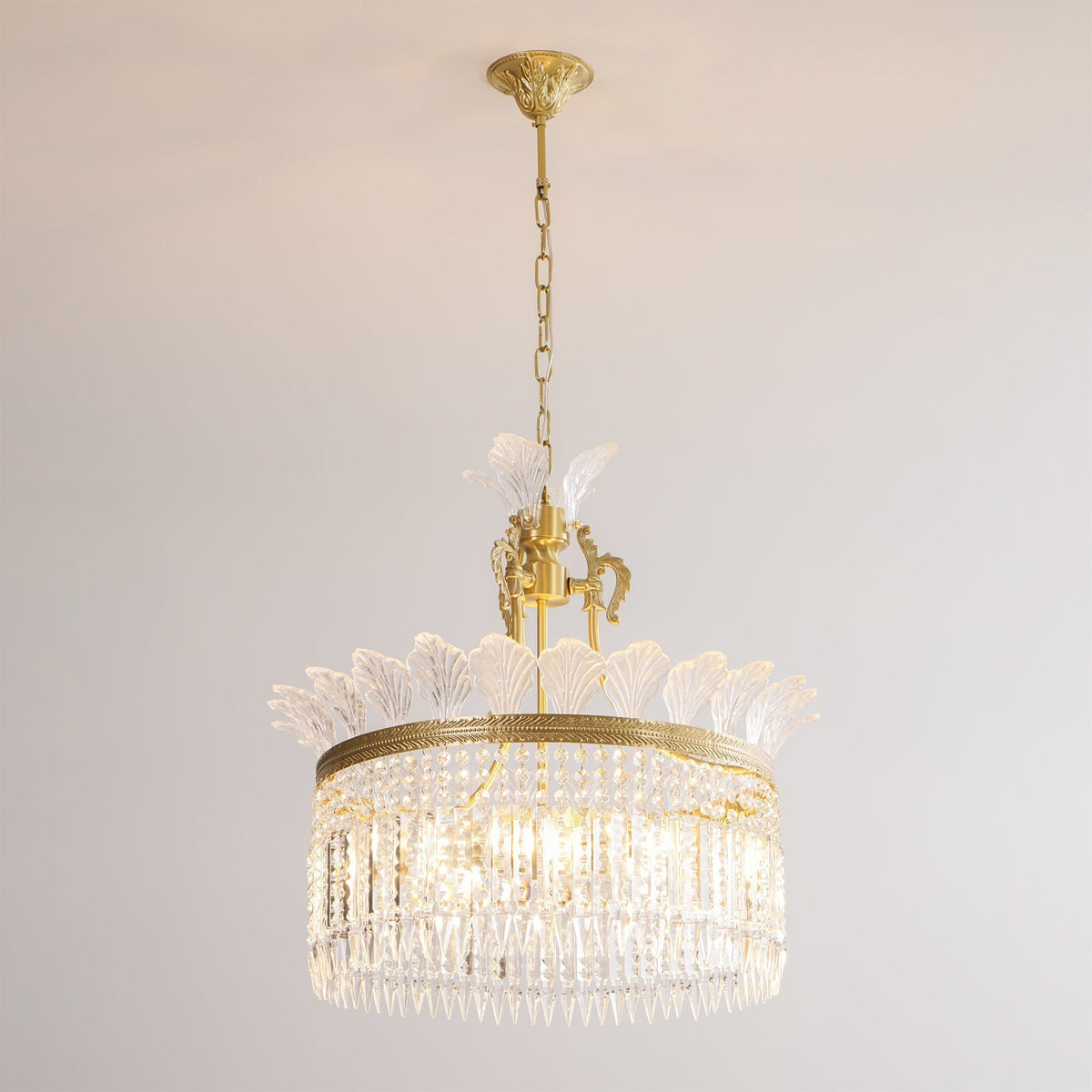 Cabopen Chandelier Brass & Crystal