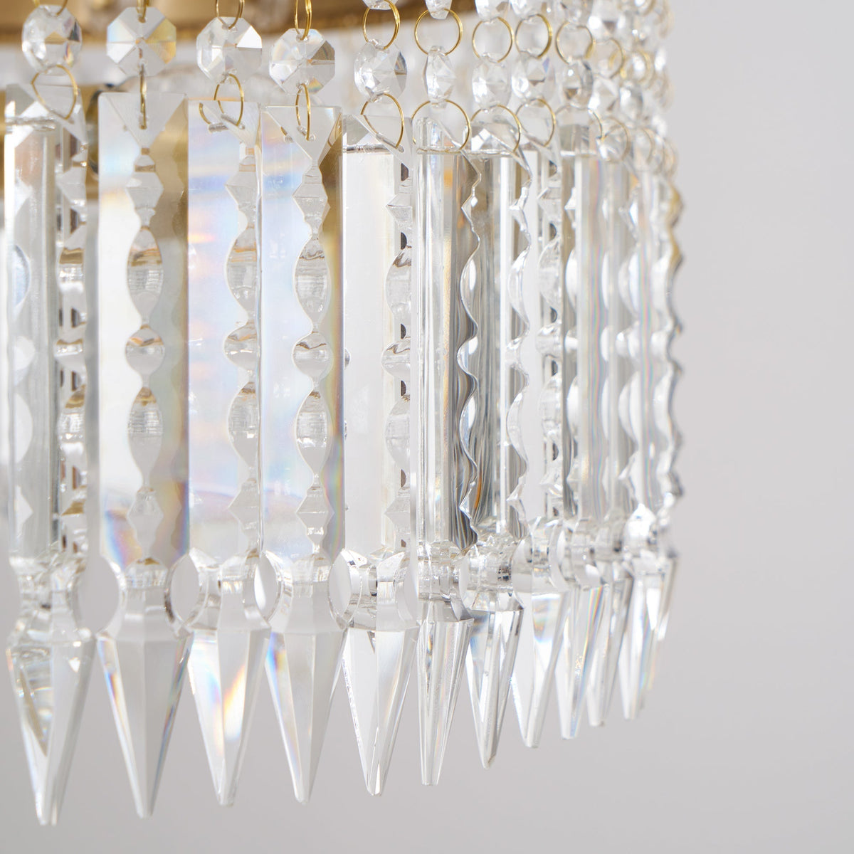 Cabopen Chandelier Brass & Crystal