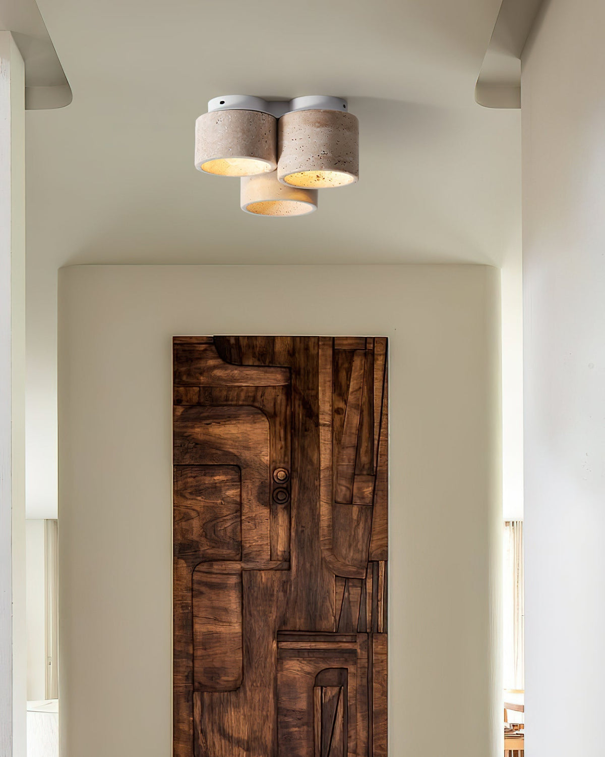 Valeneon Ceiling Light 3 head Travertine