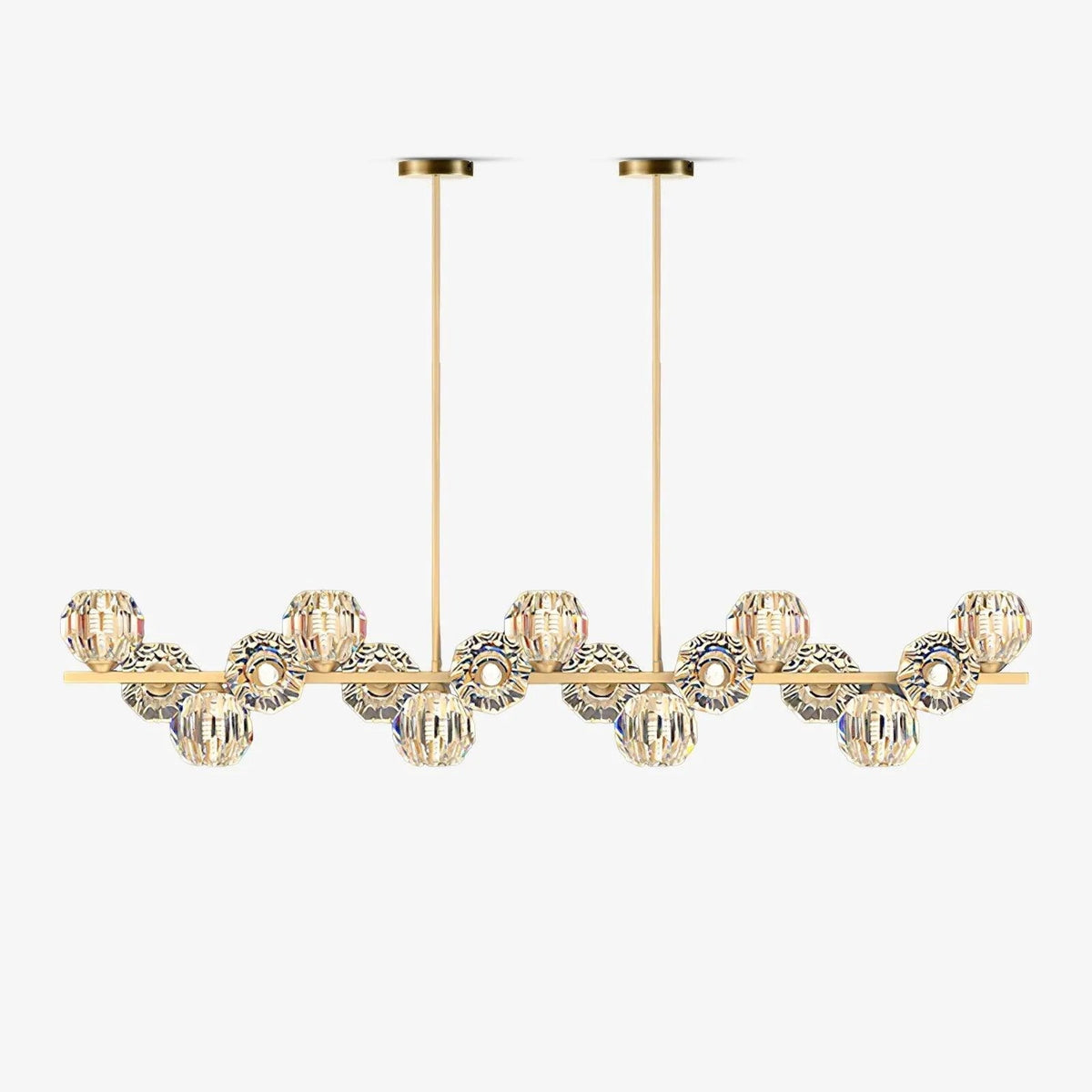 Drivel Postmodern Luxury Ball Brass Crystal Glass Chandelier
