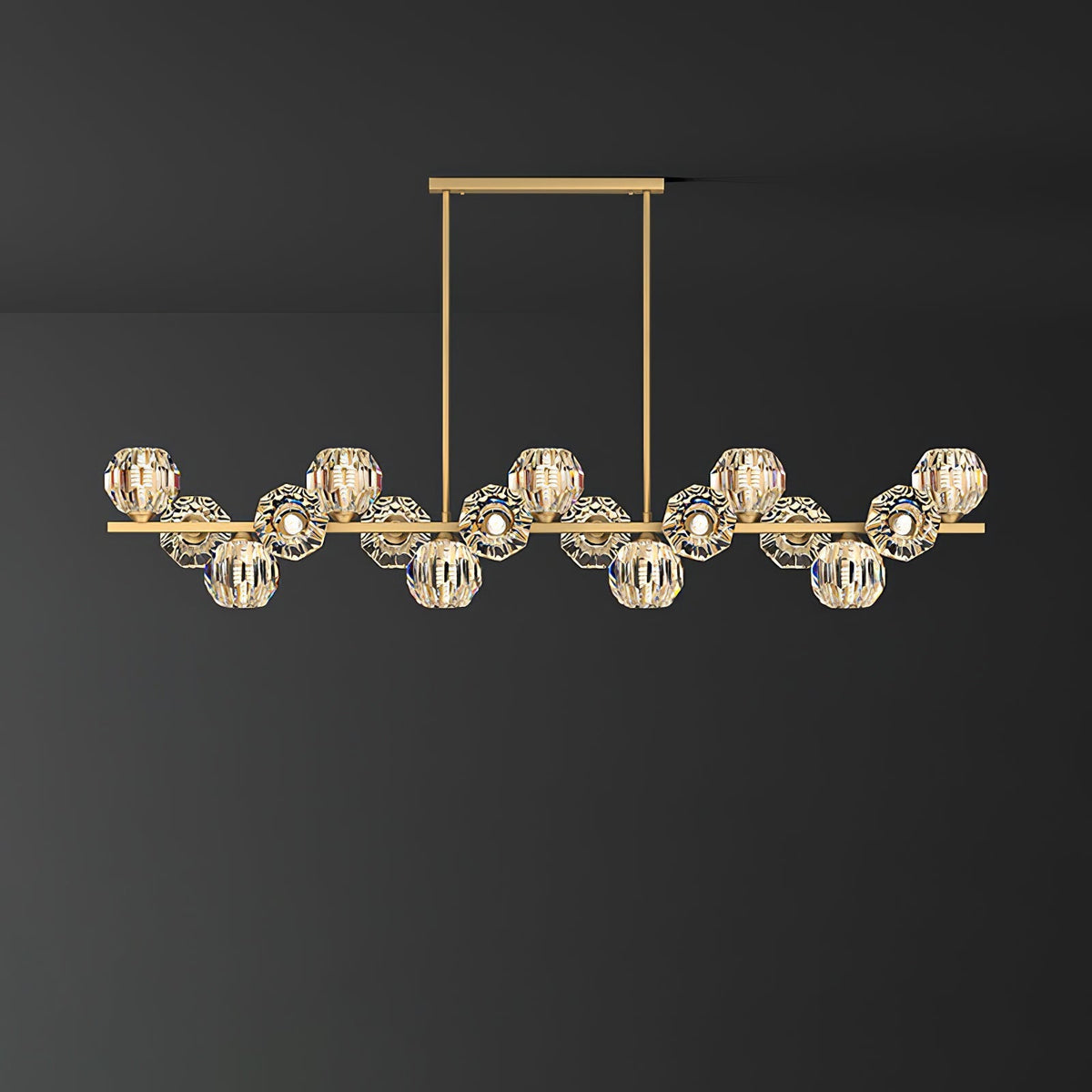 Celisella Crystal Glass Ball Chandelier