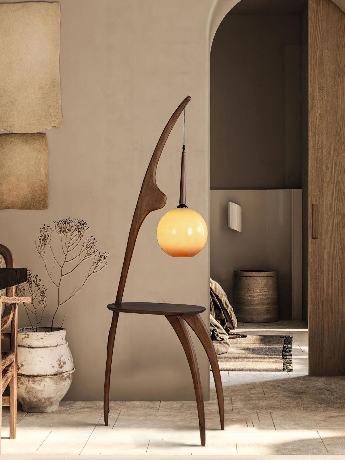 Selisora Curved Mantis Arm Floor Lamp