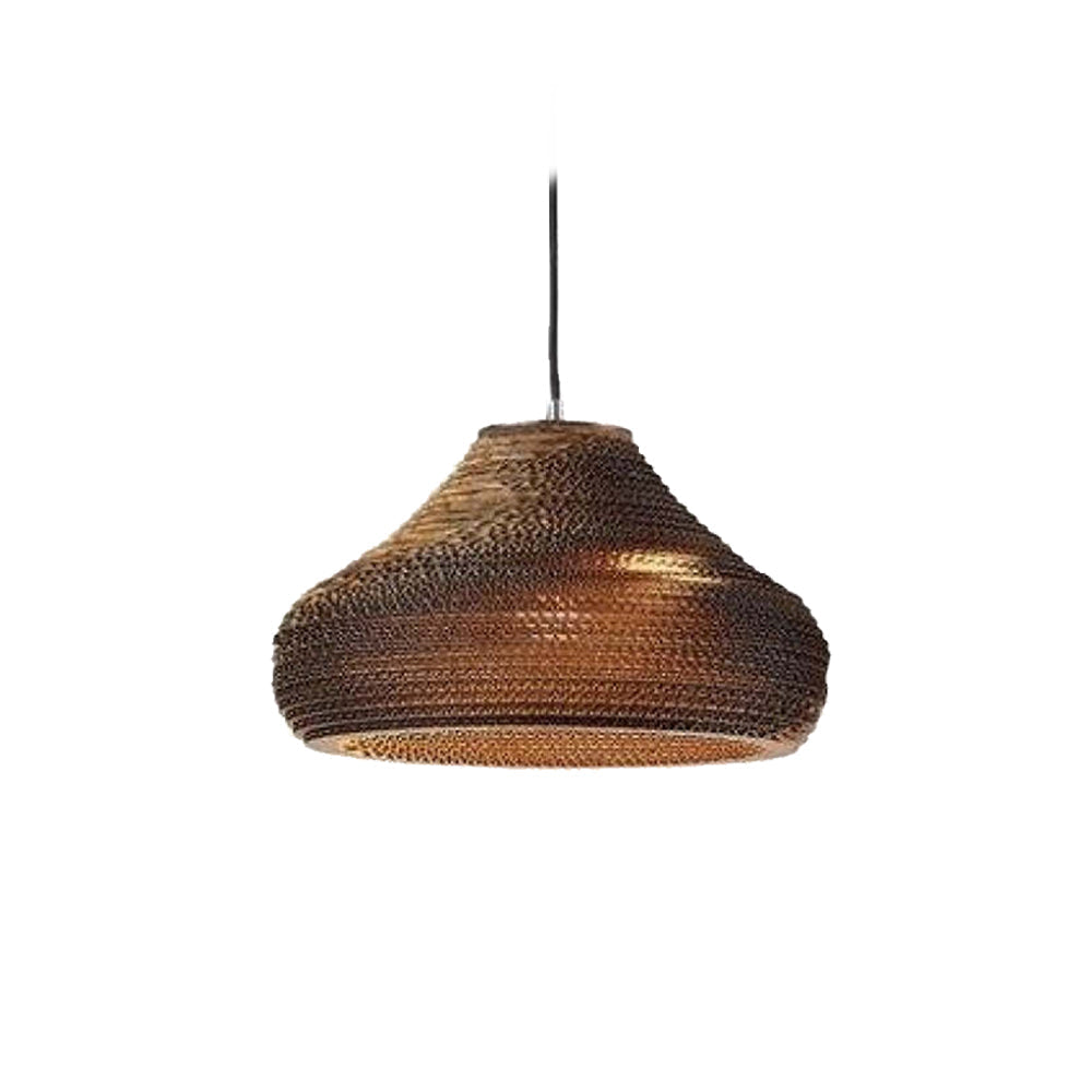 Cekitod Pastoral Silkworm Rustic Paper Pendant Light