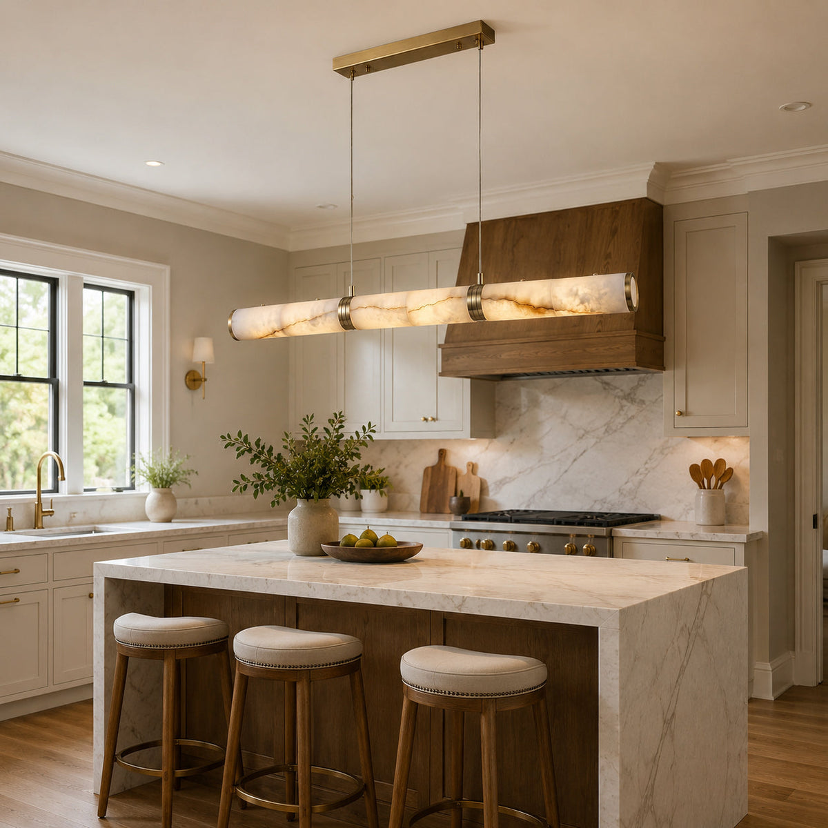 Garonne Alabaster Linear Chandelier