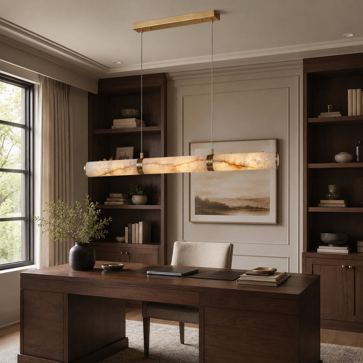 Garonne Alabaster Linear Chandelier