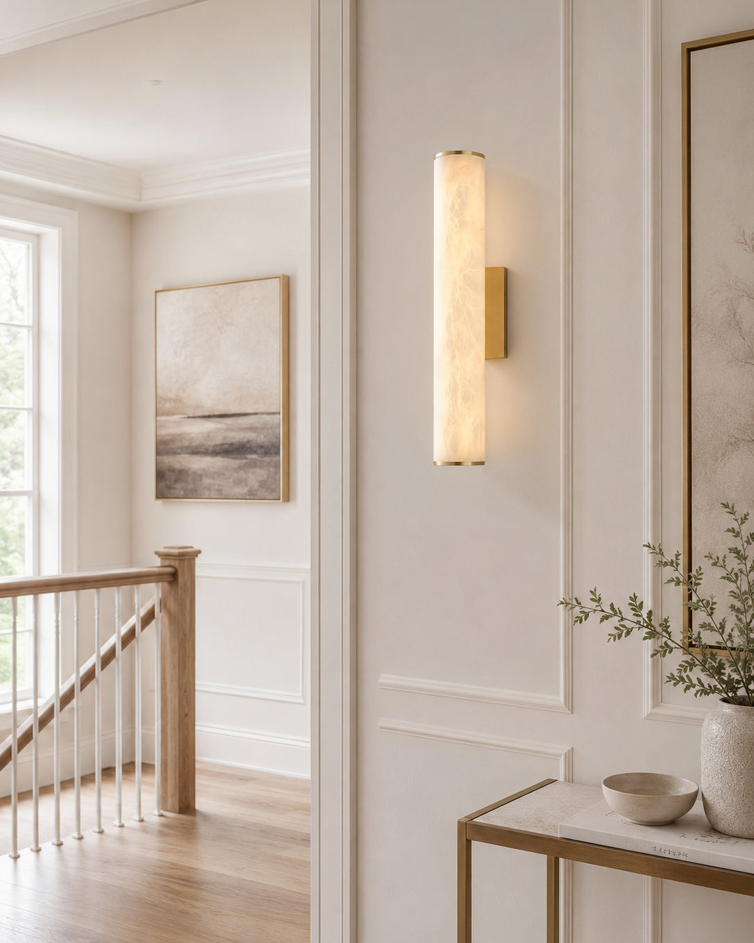 Nivalise Garonne Alabaster Wall Sconce