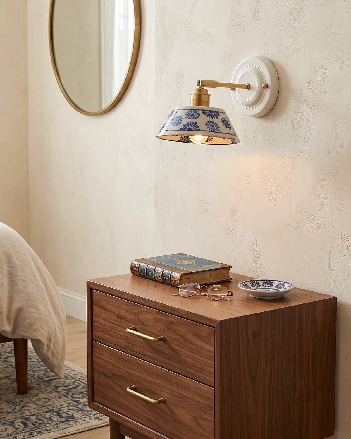 Lumalira Indigo Ceramics Wall Sconce