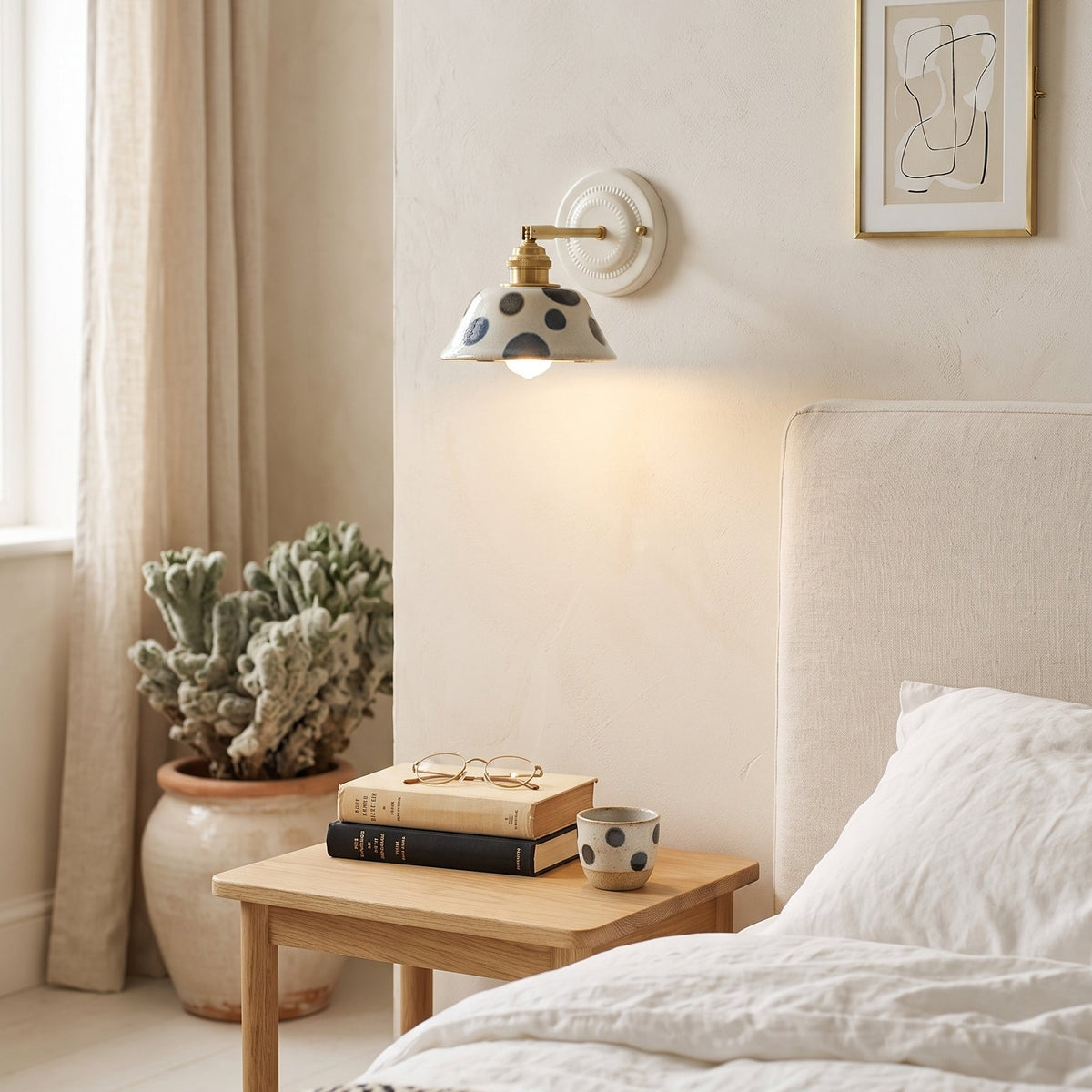Lumalira Indigo Ceramics Wall Sconce