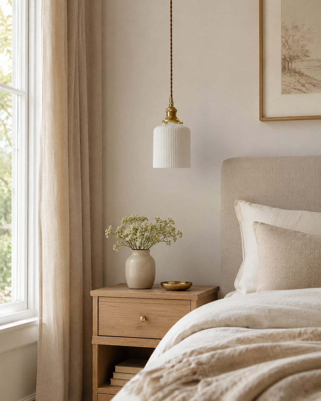 Miraria Ribbed Ceramics Pendant Lamp
