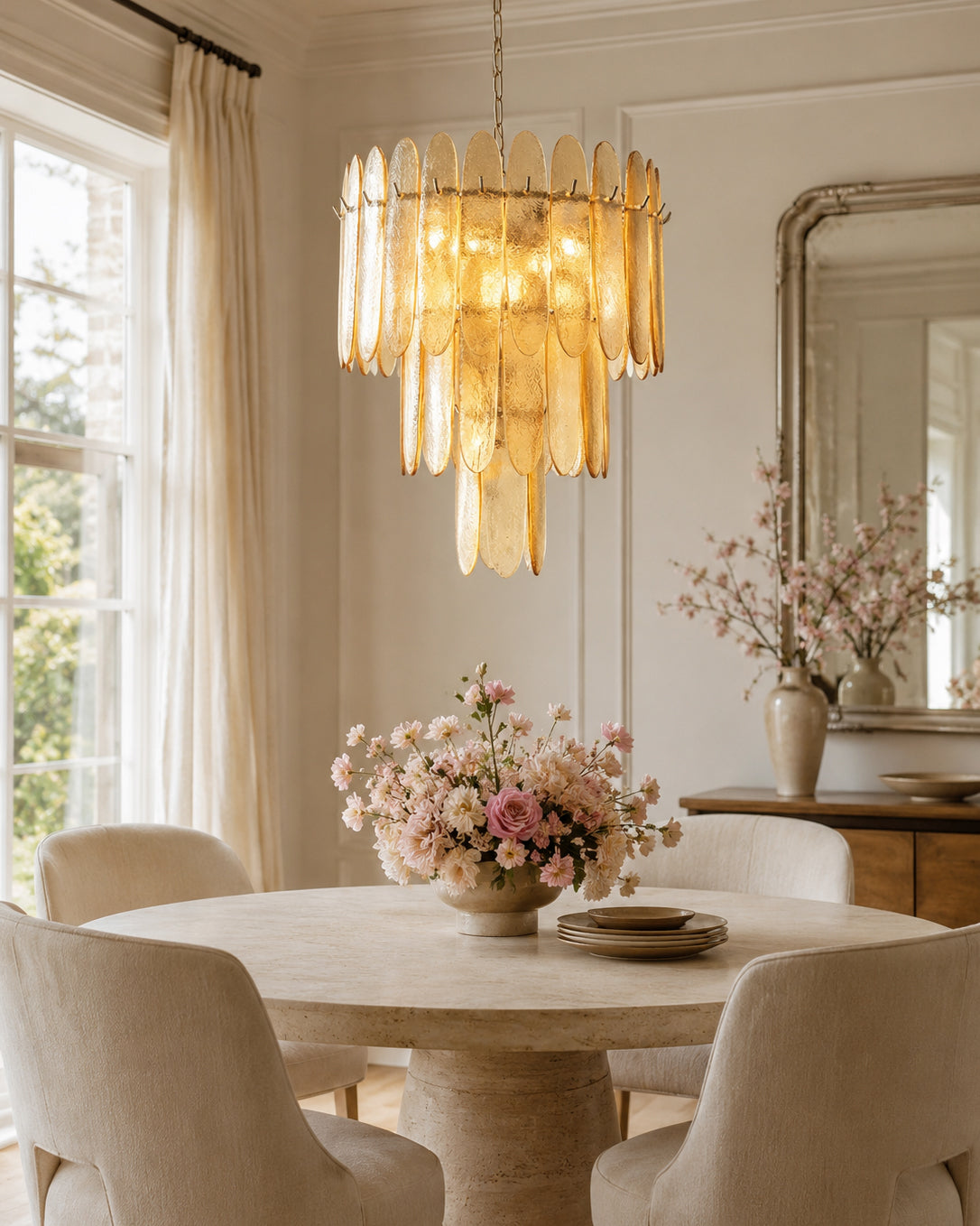 Catalina Glass Waterfall Chandelier