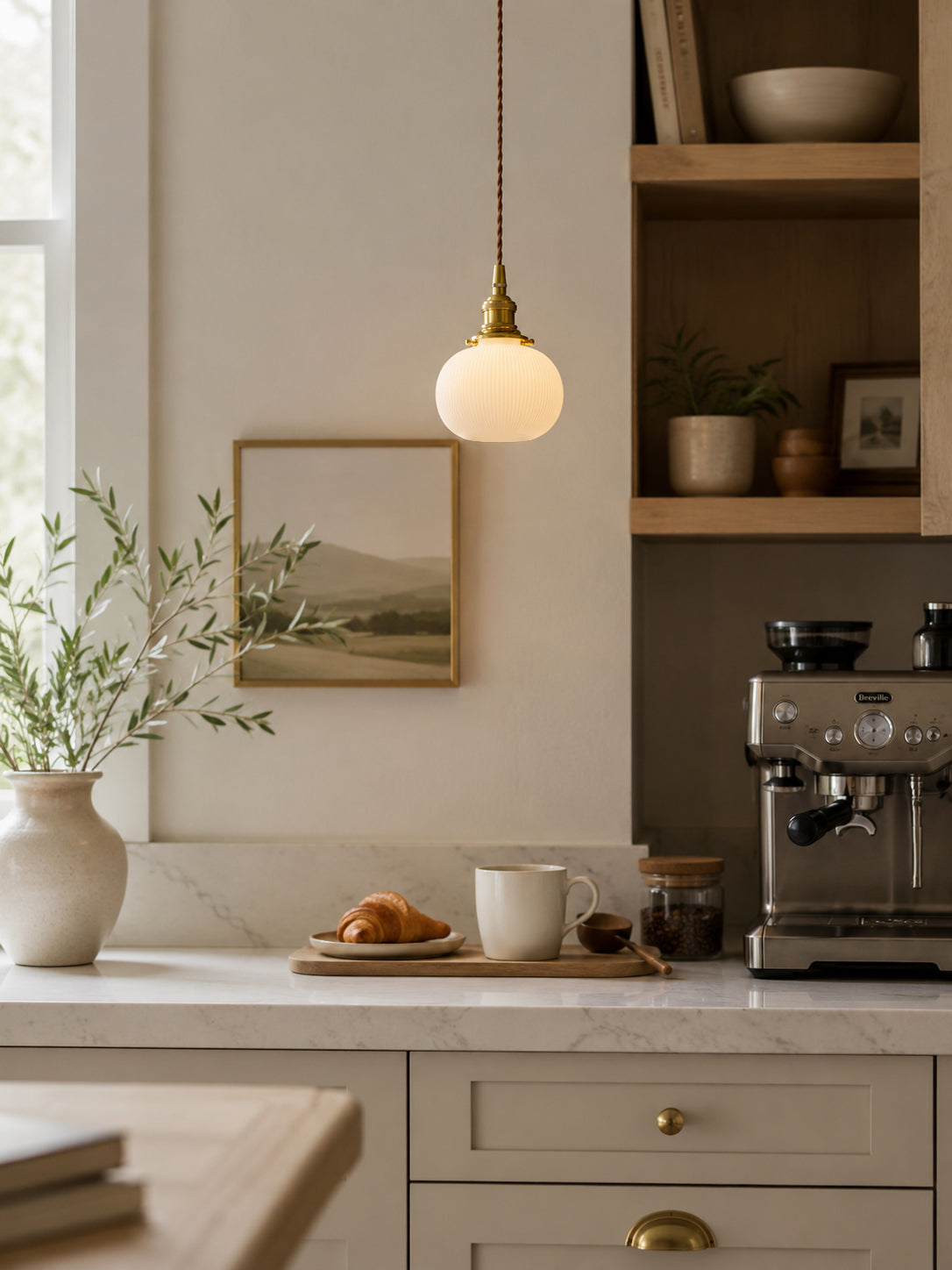 Miraria Ribbed Ceramics Pendant Lamp