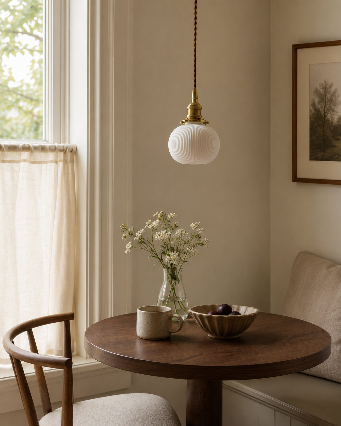 Miraria Ribbed Ceramics Pendant Lamp