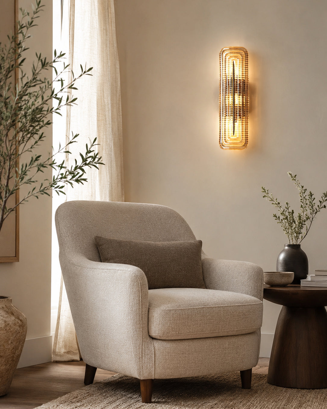 Astor Fluted Glass Wall Sconce