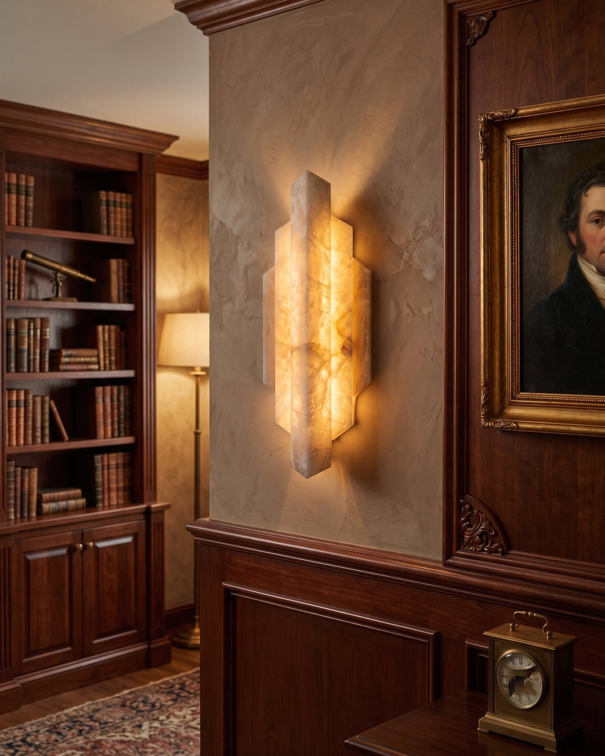Deco Alabaster Wall Sconce
