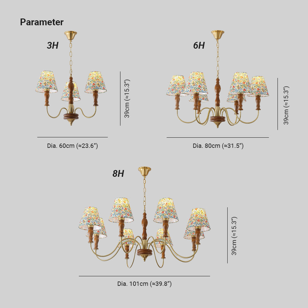Cavivuk Chandelier Flower Fabric