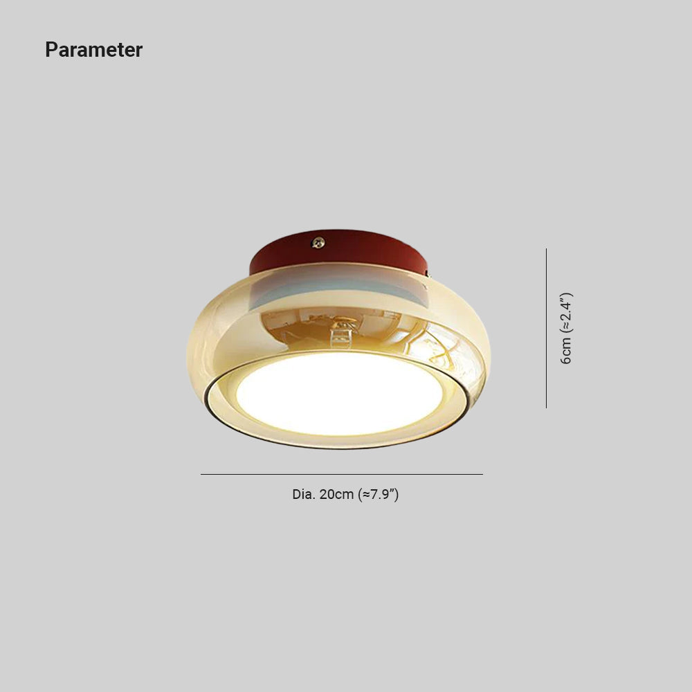 Nomivar Retro Glass Flush Mount Ceiling Light