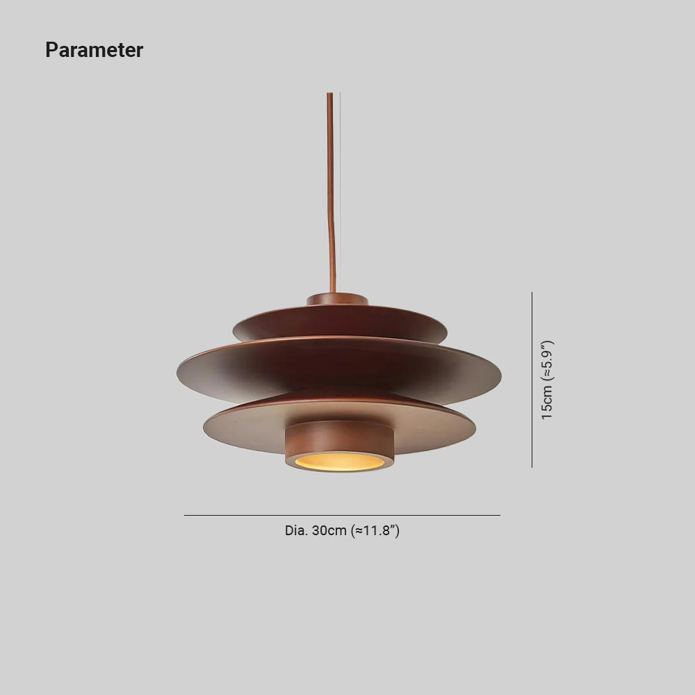 Nemasit Mid Century Walnut Pendant Light