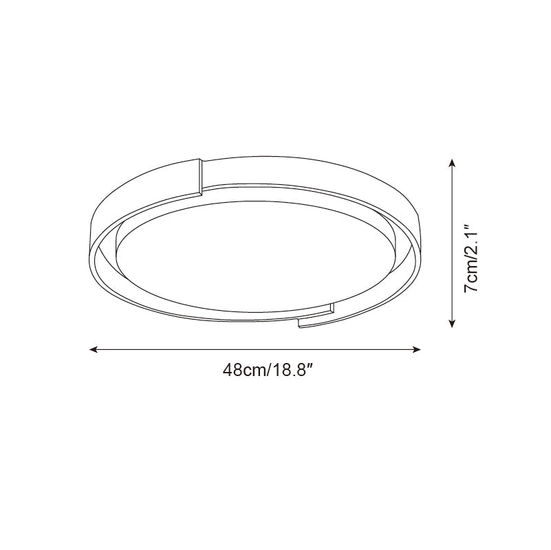 Solen Ceiling Light Minimalist Round Travertine