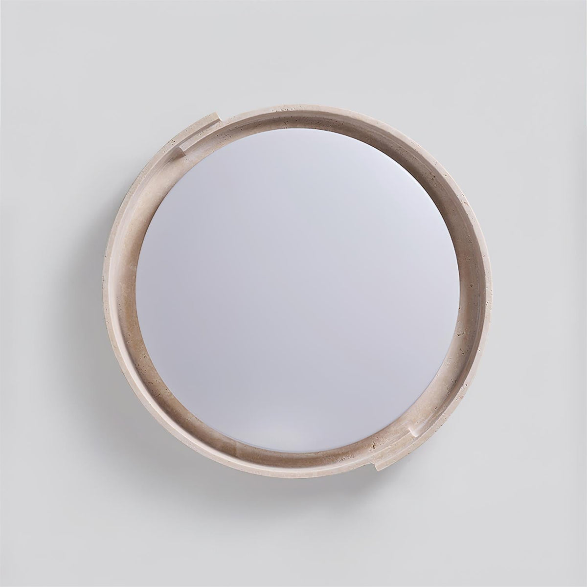 Solen Ceiling Light Minimalist Round Travertine