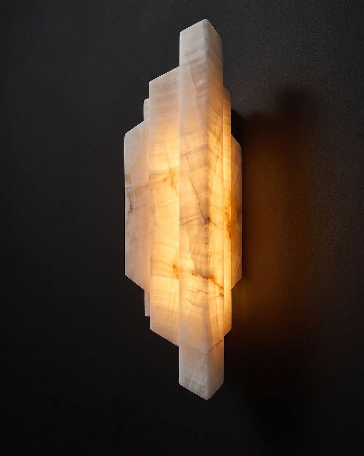 Deco Alabaster Wall Sconce