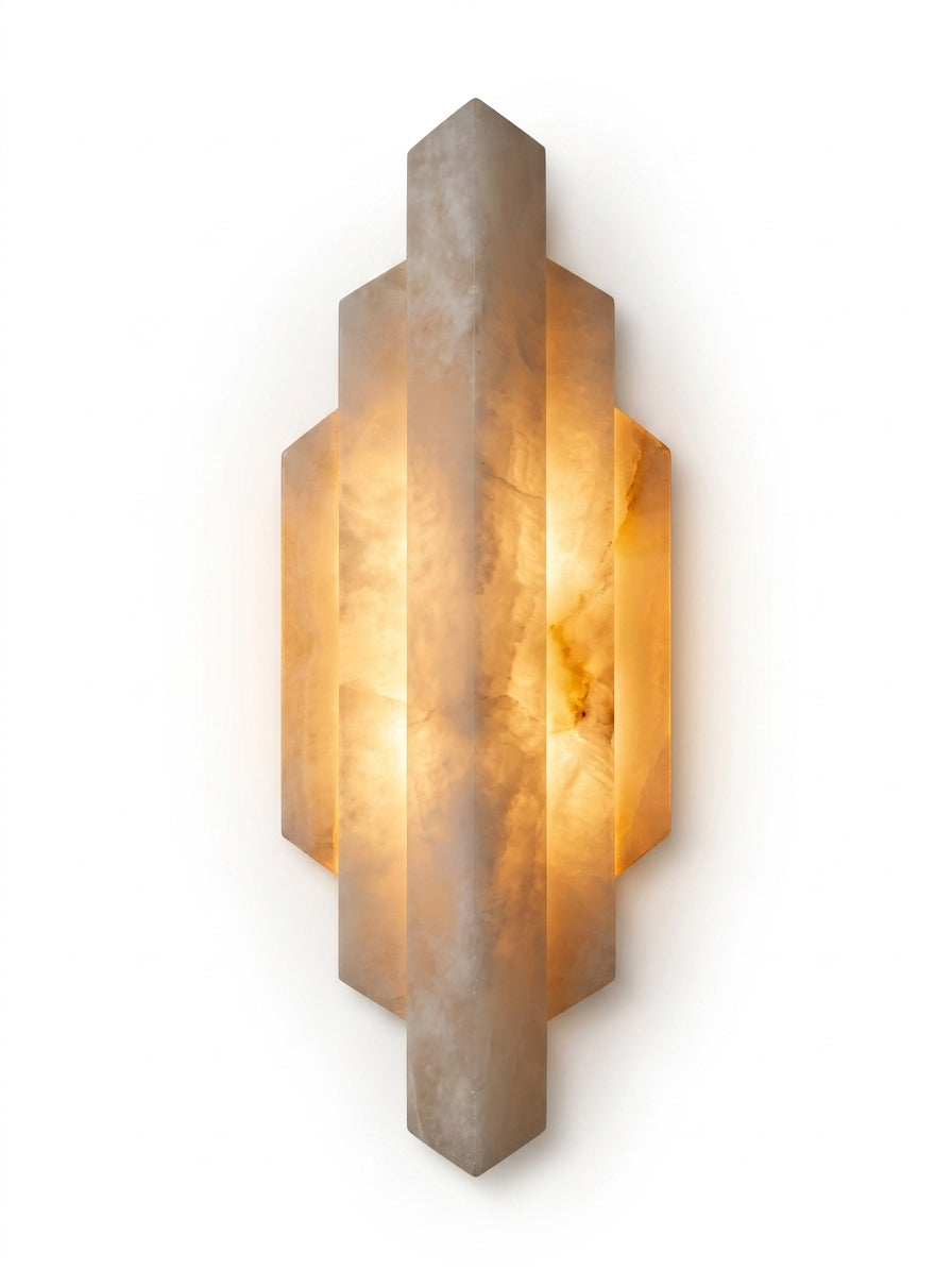 Deco Alabaster Wall Sconce