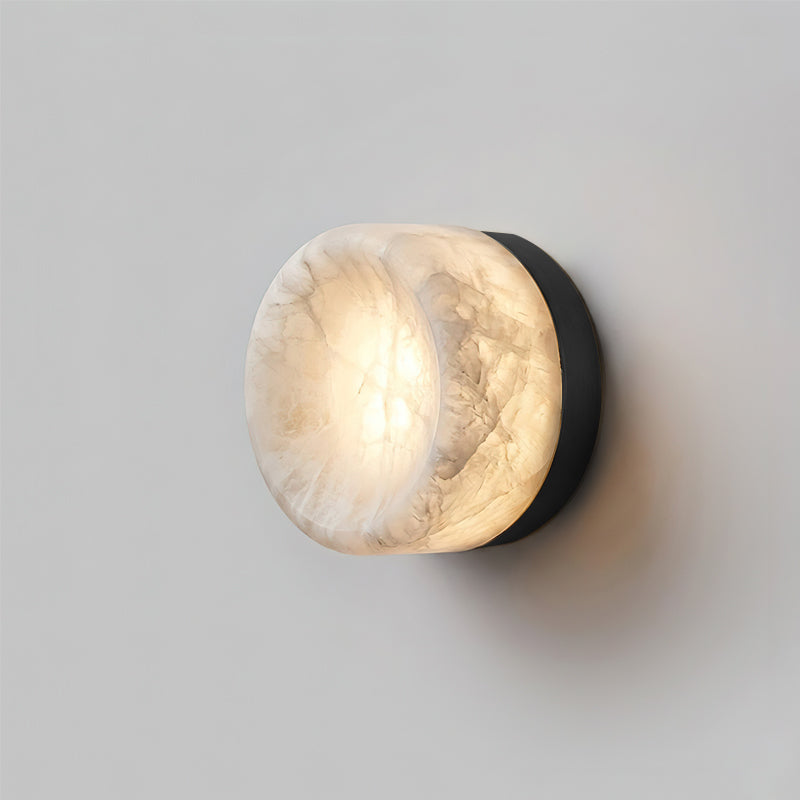 Opal Disc Alabaster Wall Sconce