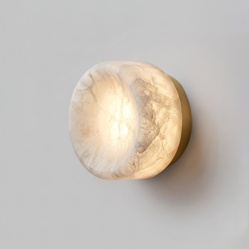 Opal Disc Alabaster Wall Sconce