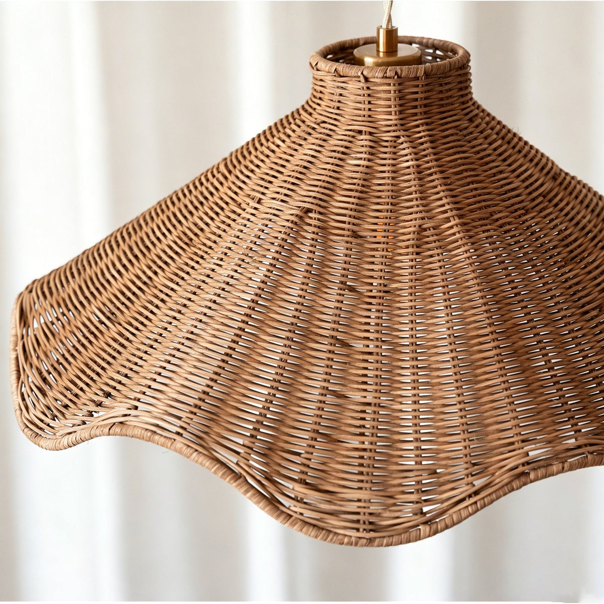 Wavelle Sculptural Rattan Pendant Light