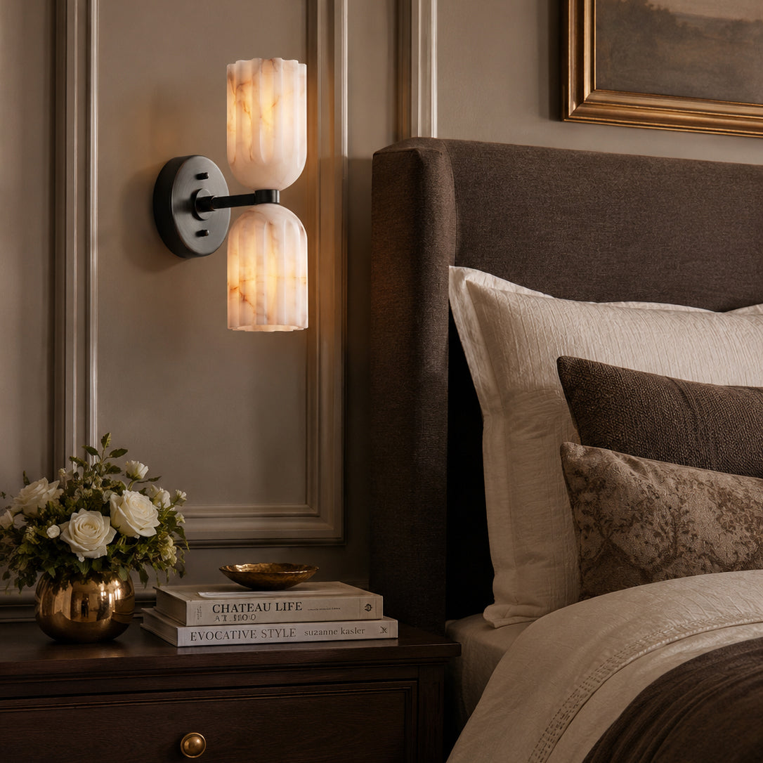 Amber Alabaster Wall Sconce