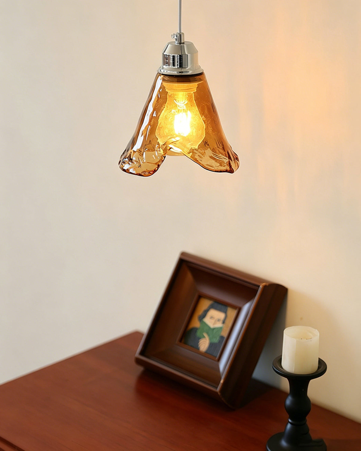 Amber Glass Pendant Light