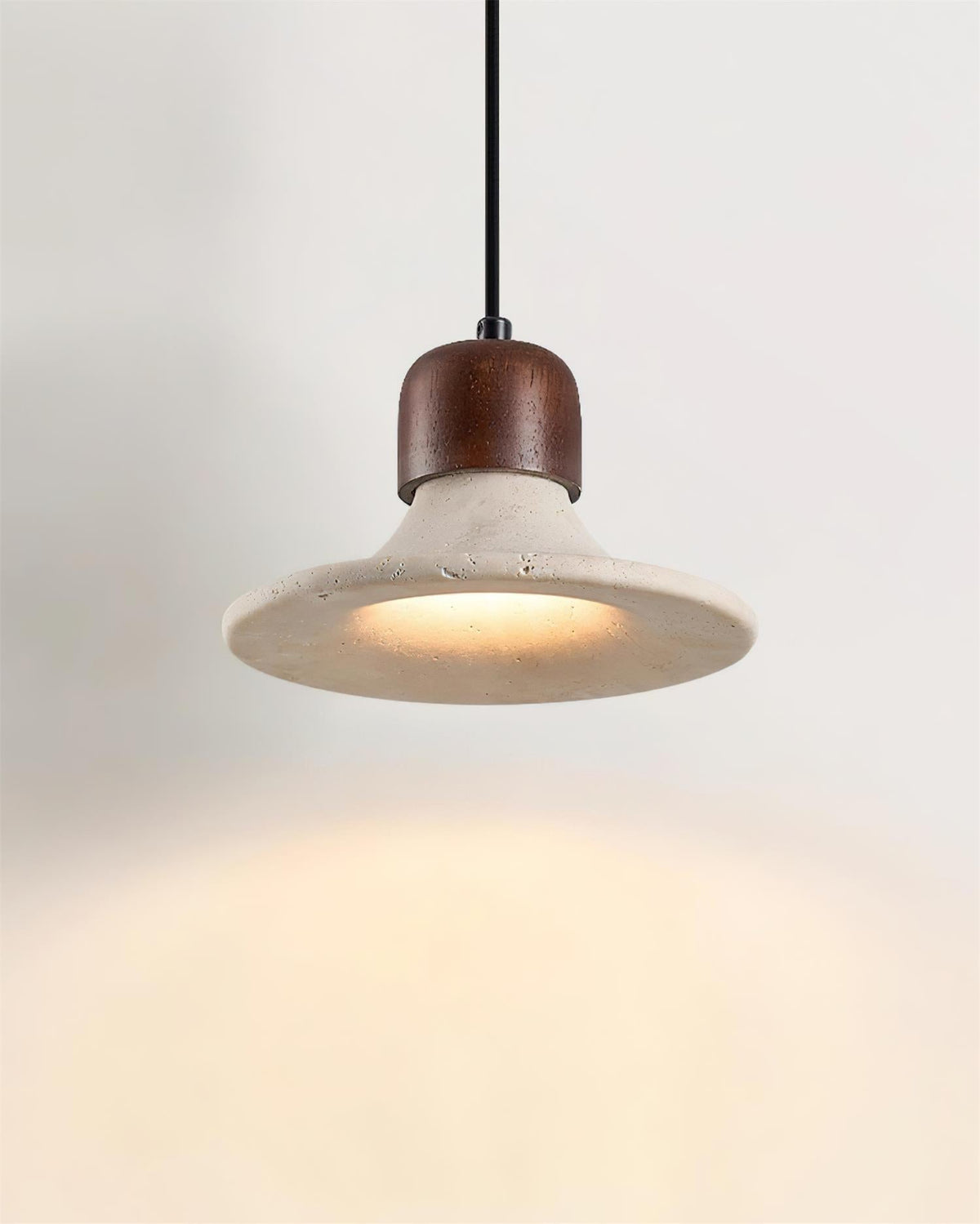 Serinise Pendant Light Trumpet Shape Travertine
