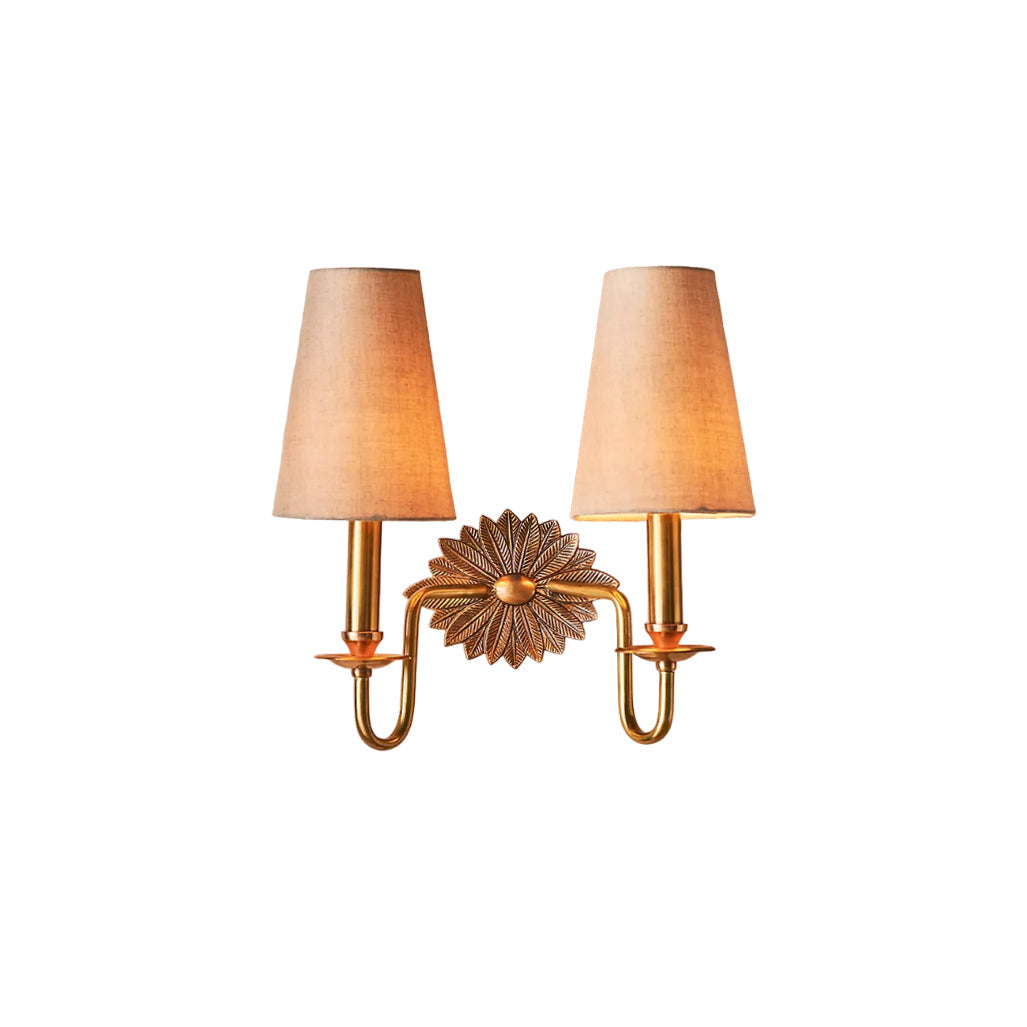 Sinumik Indoor Wall Lamp Floral Backplate Fabric