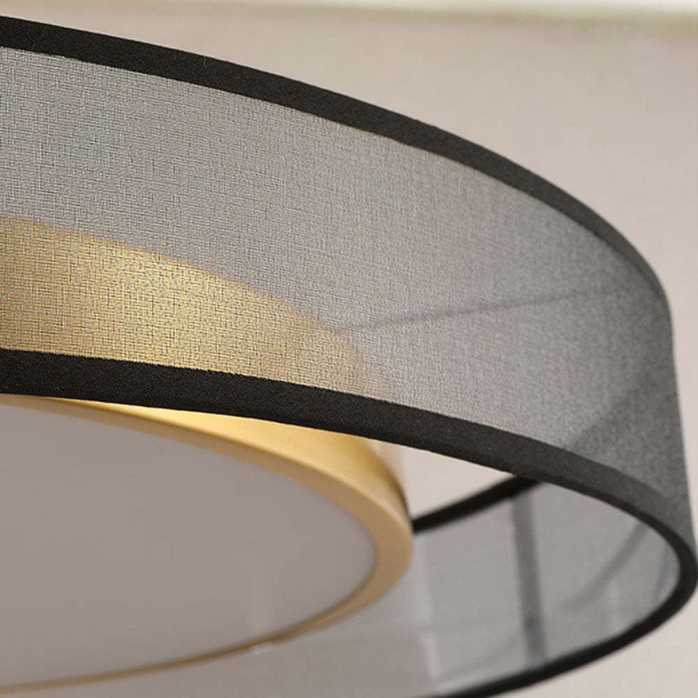 Vomalum Nordic Modern Round LED Flush Mount Ceiling Light, Gold Copper