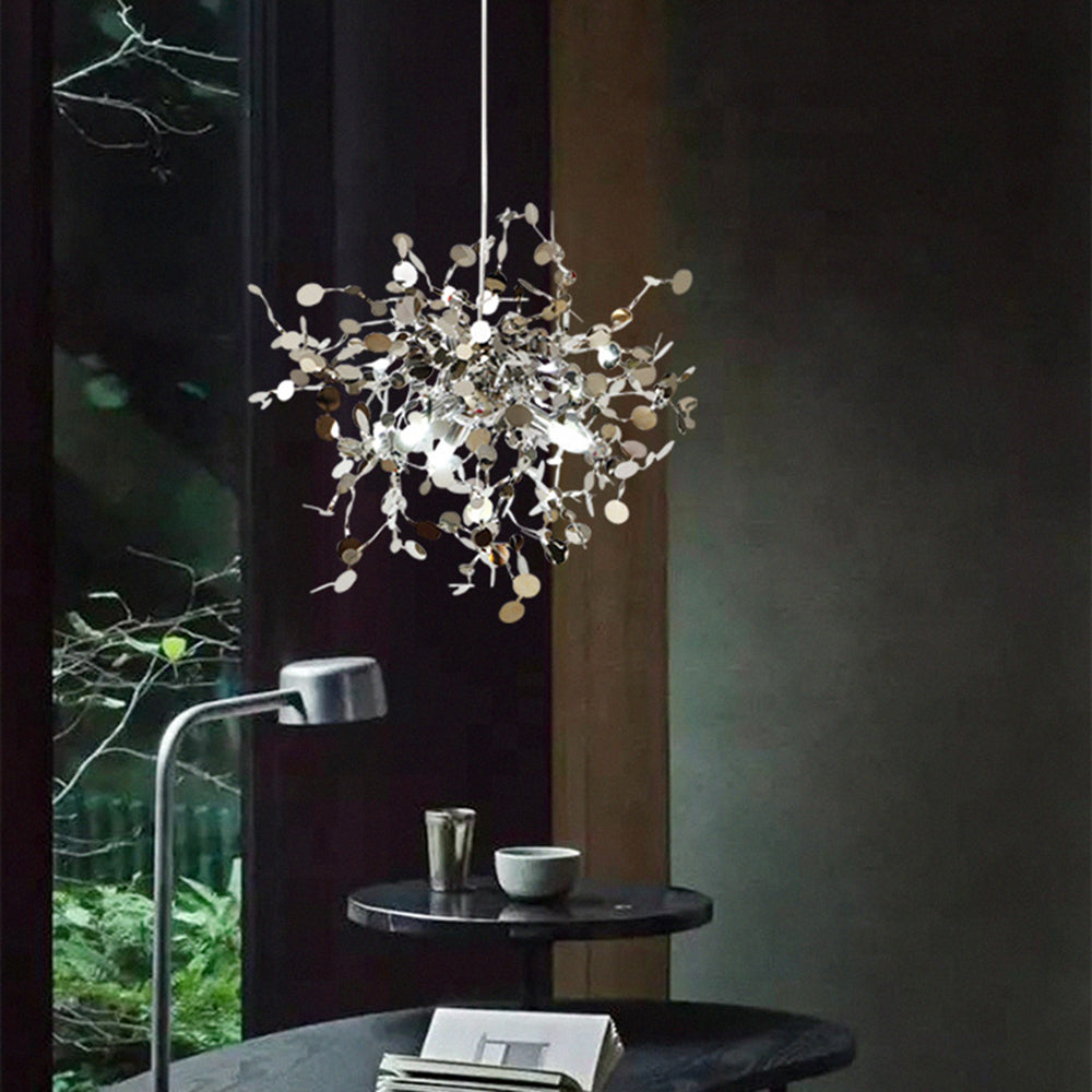 Tokumik Artsy Classy Cluster Fireworks Pendant Light, Stainless steel