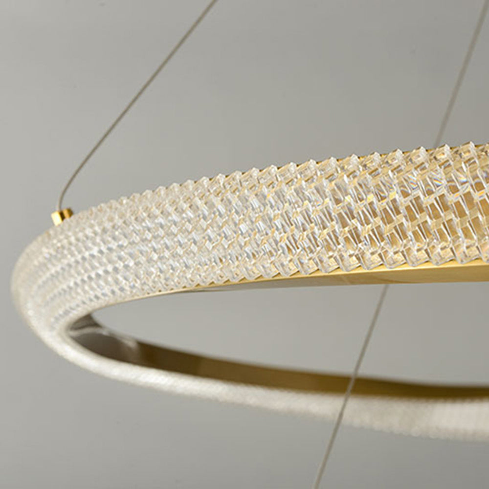 Hapemum Minimalist Ring Spiral Shape Pendant Light,Gold