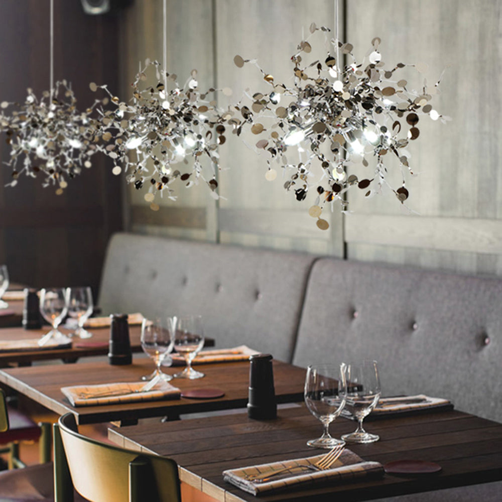 Tokumik Artsy Classy Cluster Fireworks Pendant Light, Stainless steel
