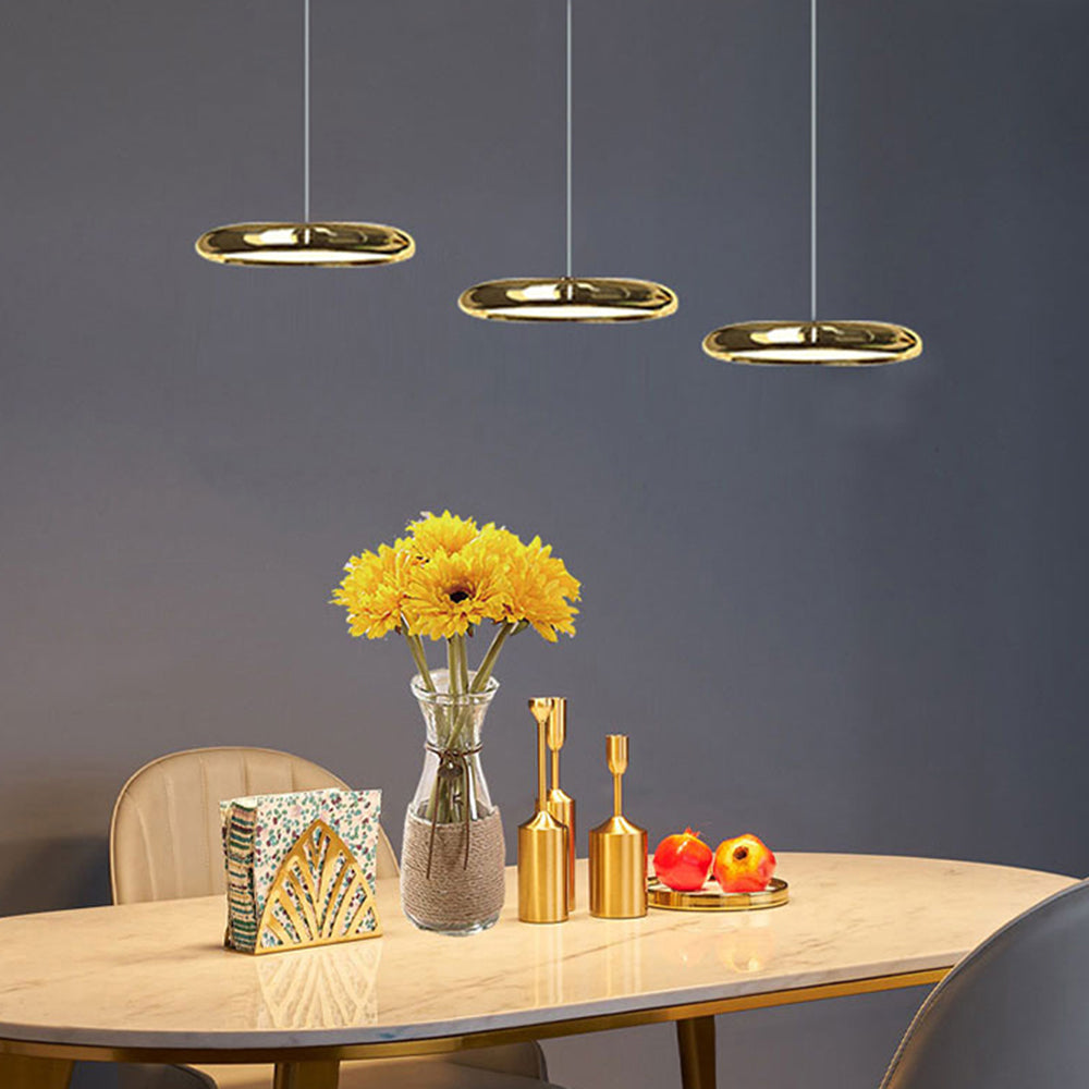 Mobimis Minimalist Circular Metal Pendant Light,Silver/Gold/Rose Gold
