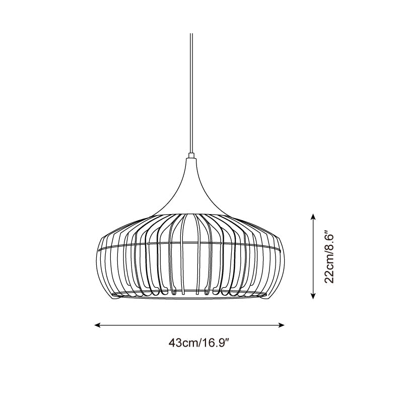 Vexo Natural Bamboo Rattan Pendant Light