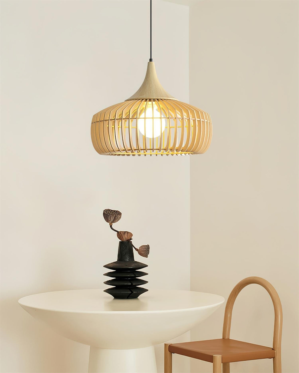 Vexo Natural Bamboo Rattan Pendant Light
