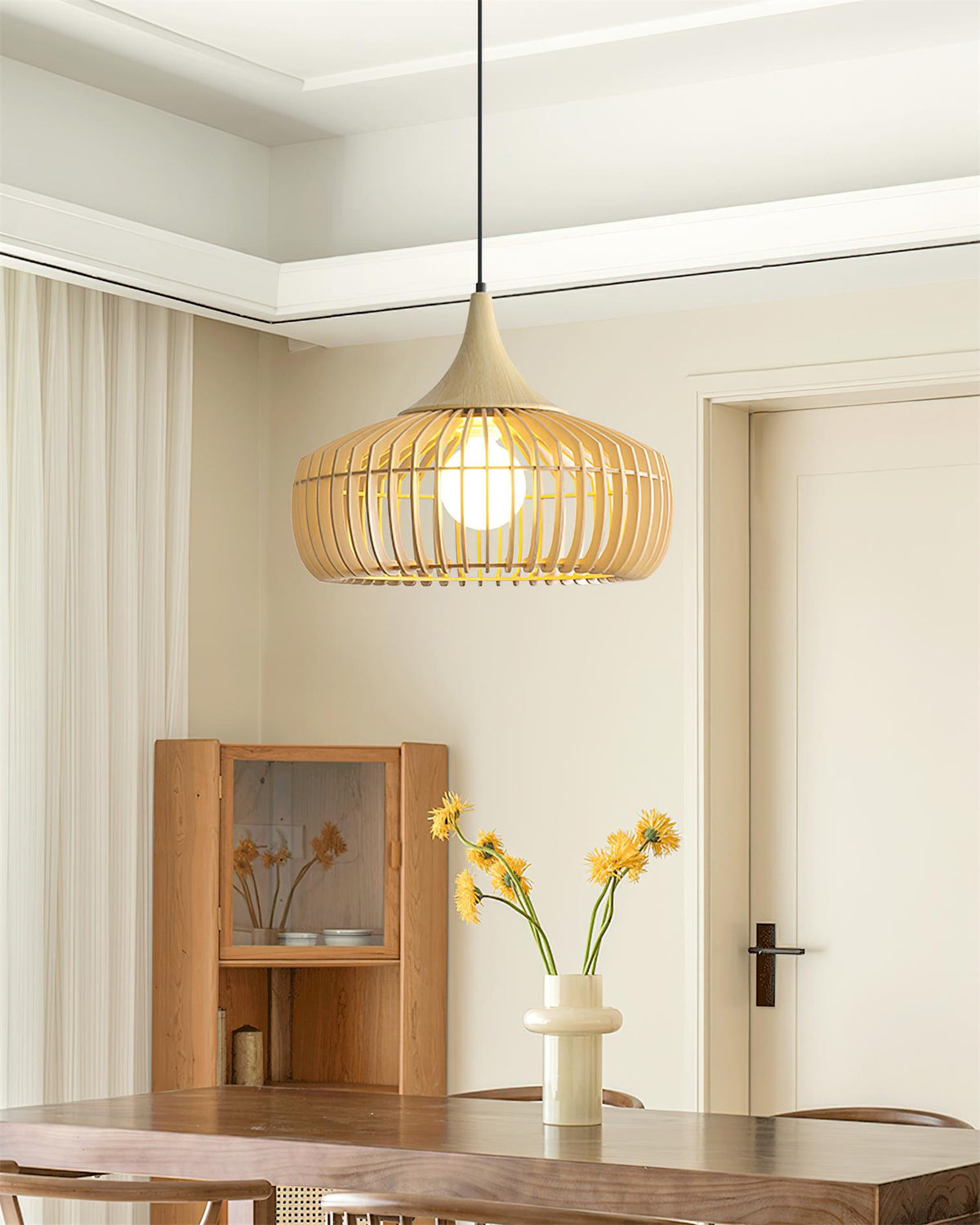 Vexo Natural Bamboo Rattan Pendant Light