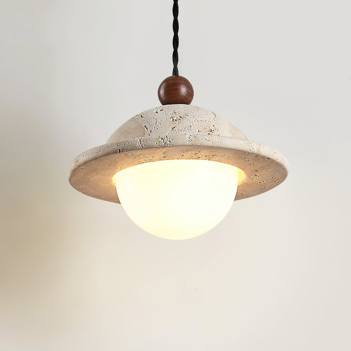 Noreaya Donut Pendant Light Travertine