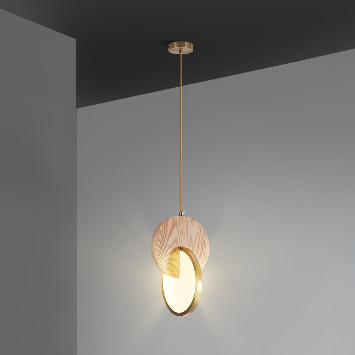 Lysola Wood Ring Pendant Light