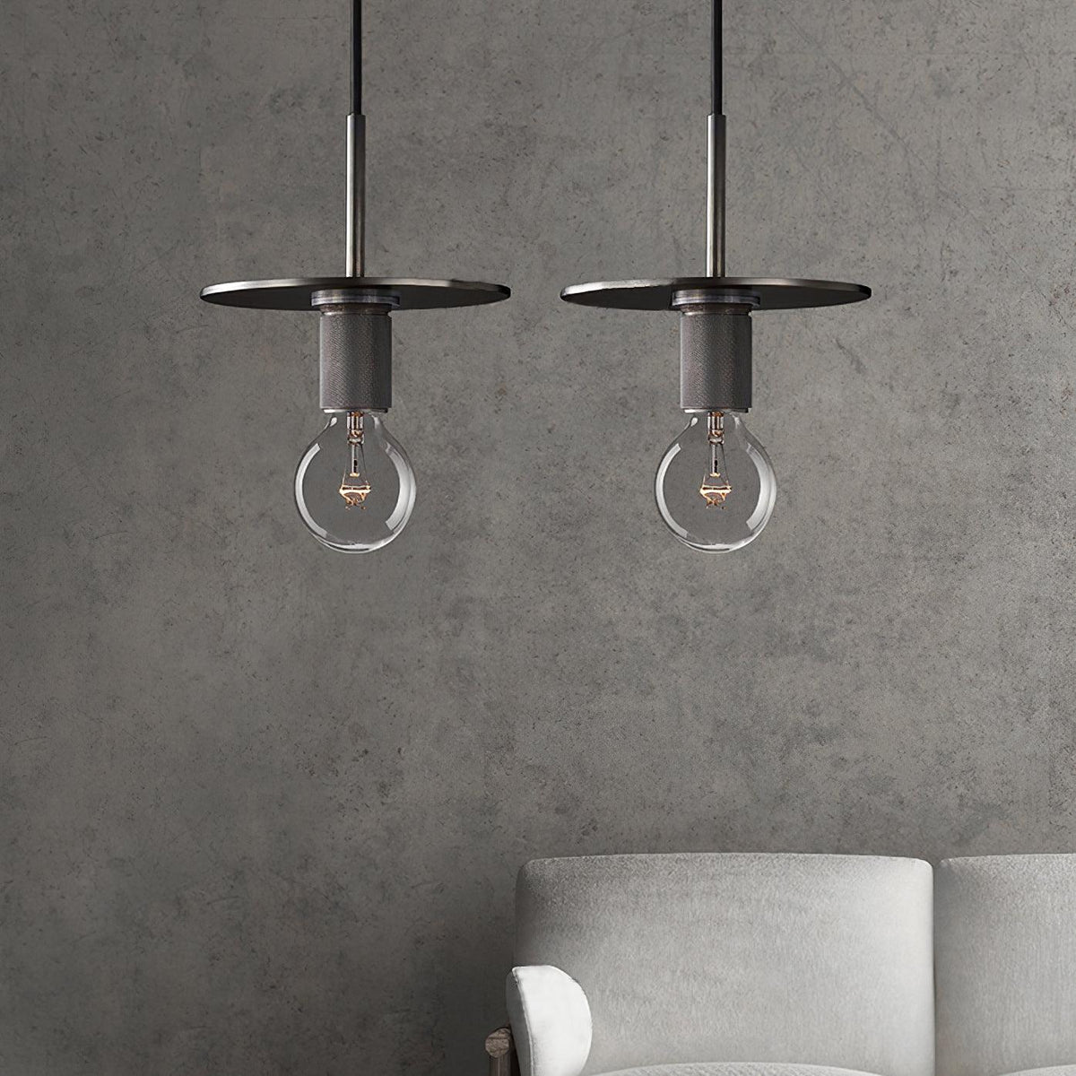 Pendant Lamp Brass Minimalist Metal Fixture for Dining or Kitchen