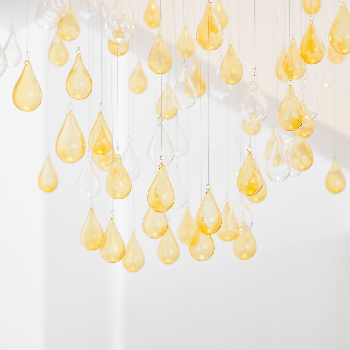 Droplets Cascading Chandelier