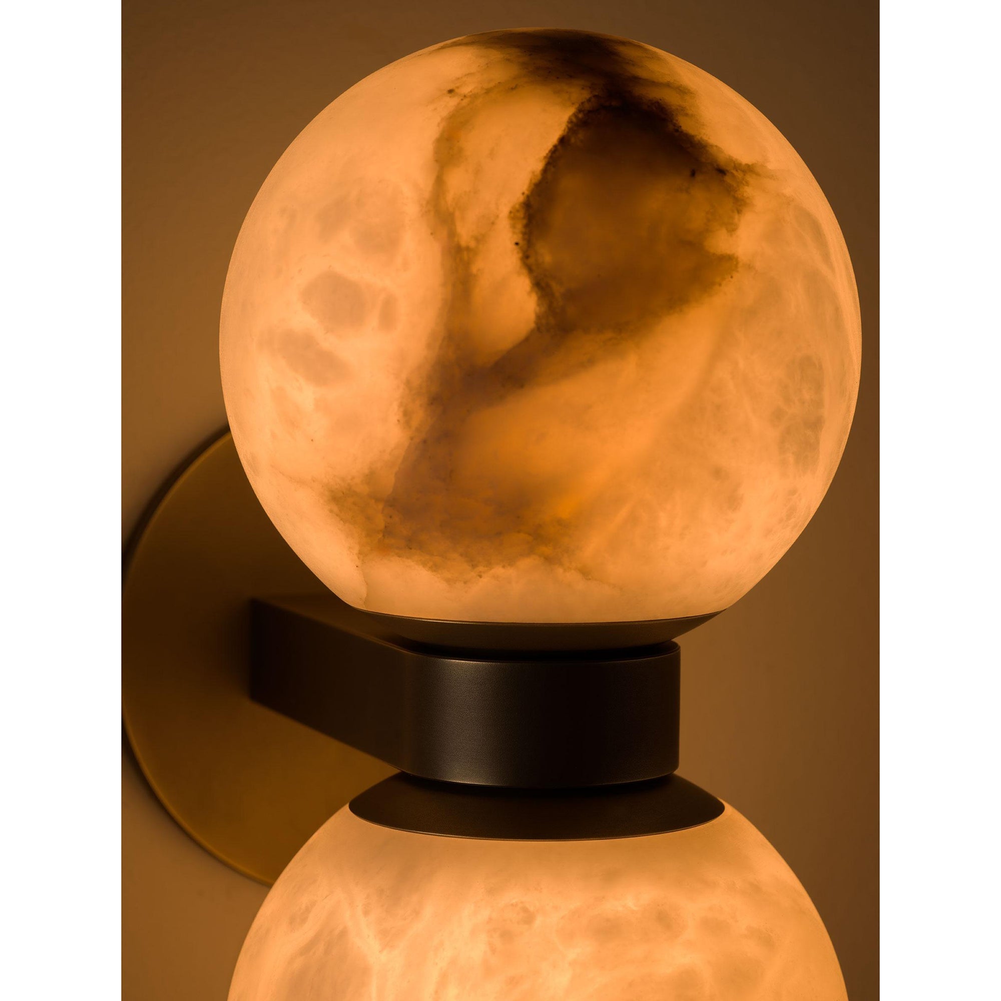 Lush Globe Alabaster Wall Lamp