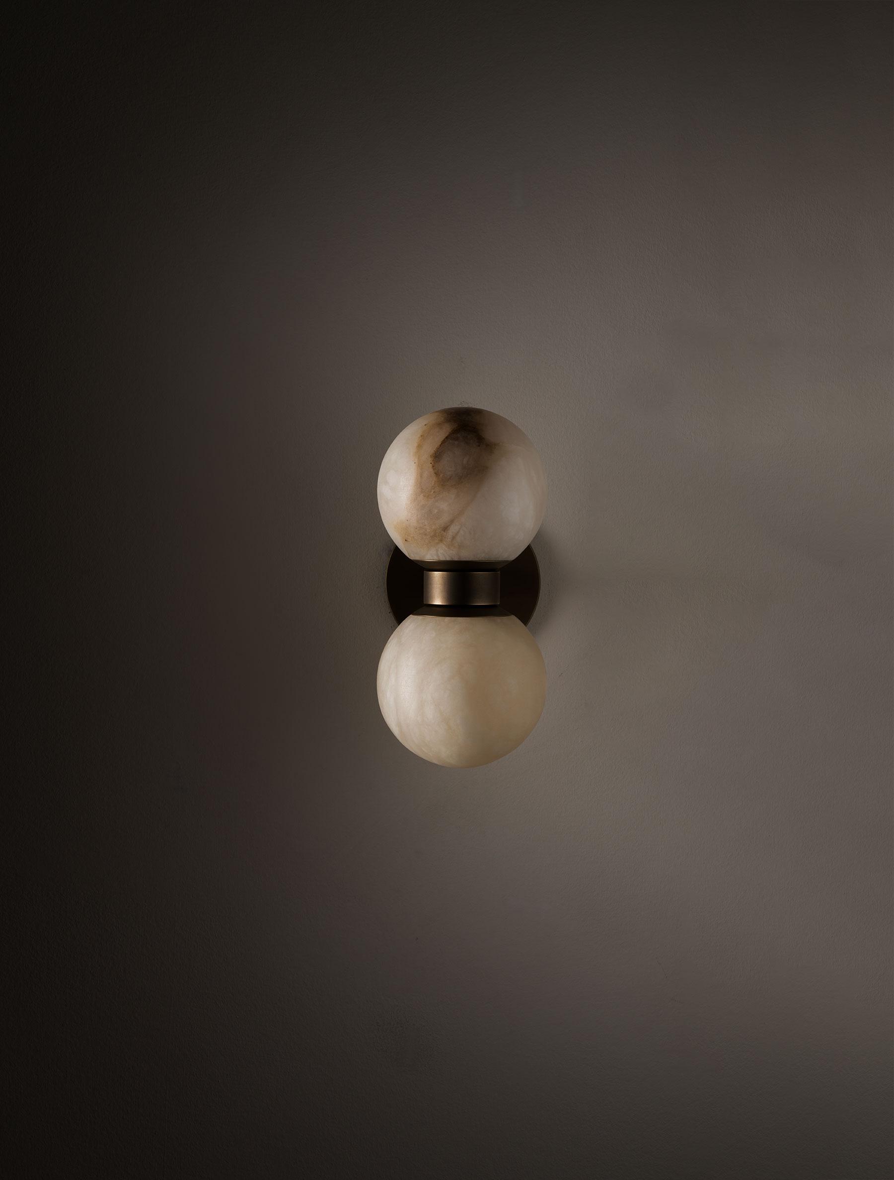 Lush Globe Alabaster Wall Lamp