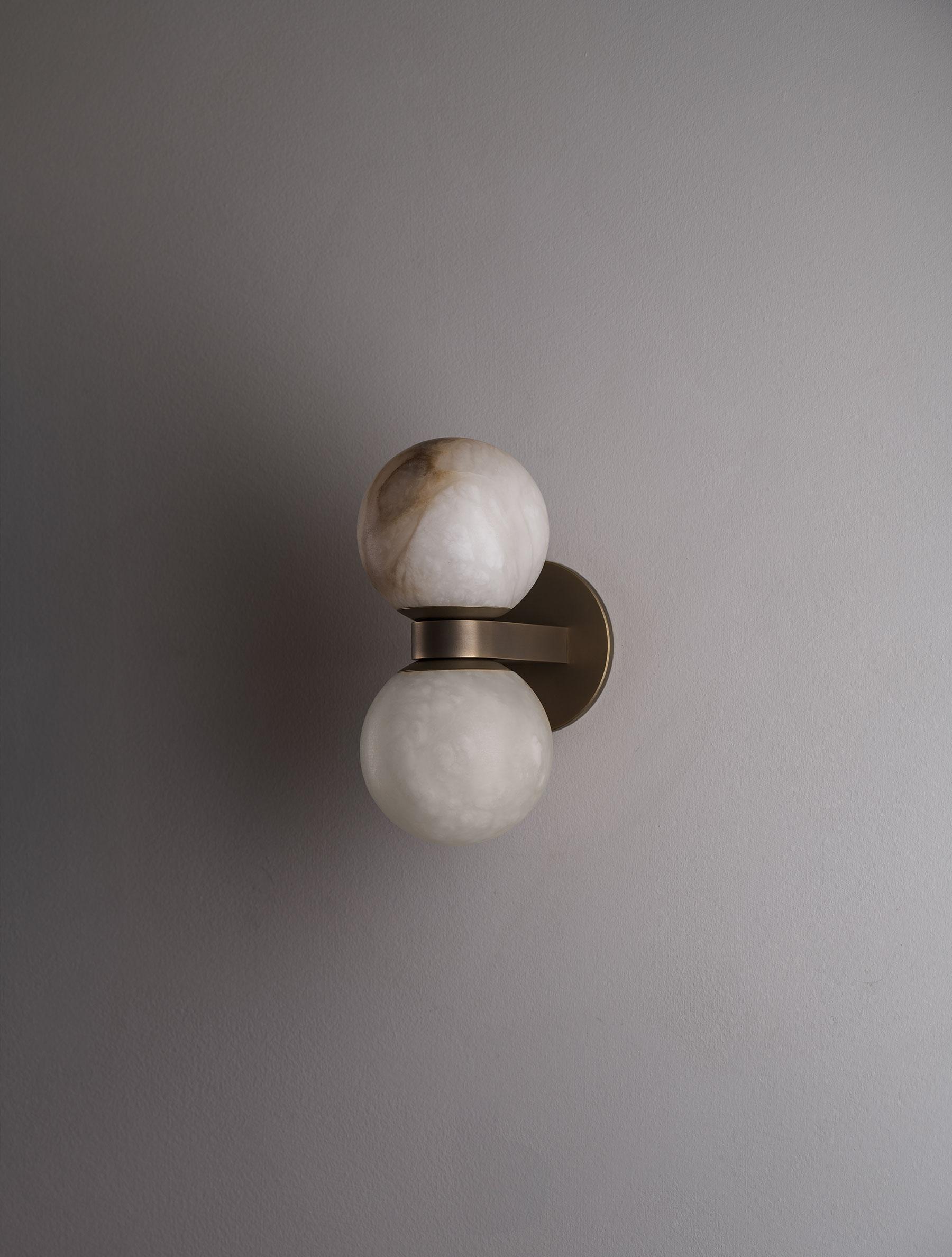 Lush Globe Alabaster Wall Lamp