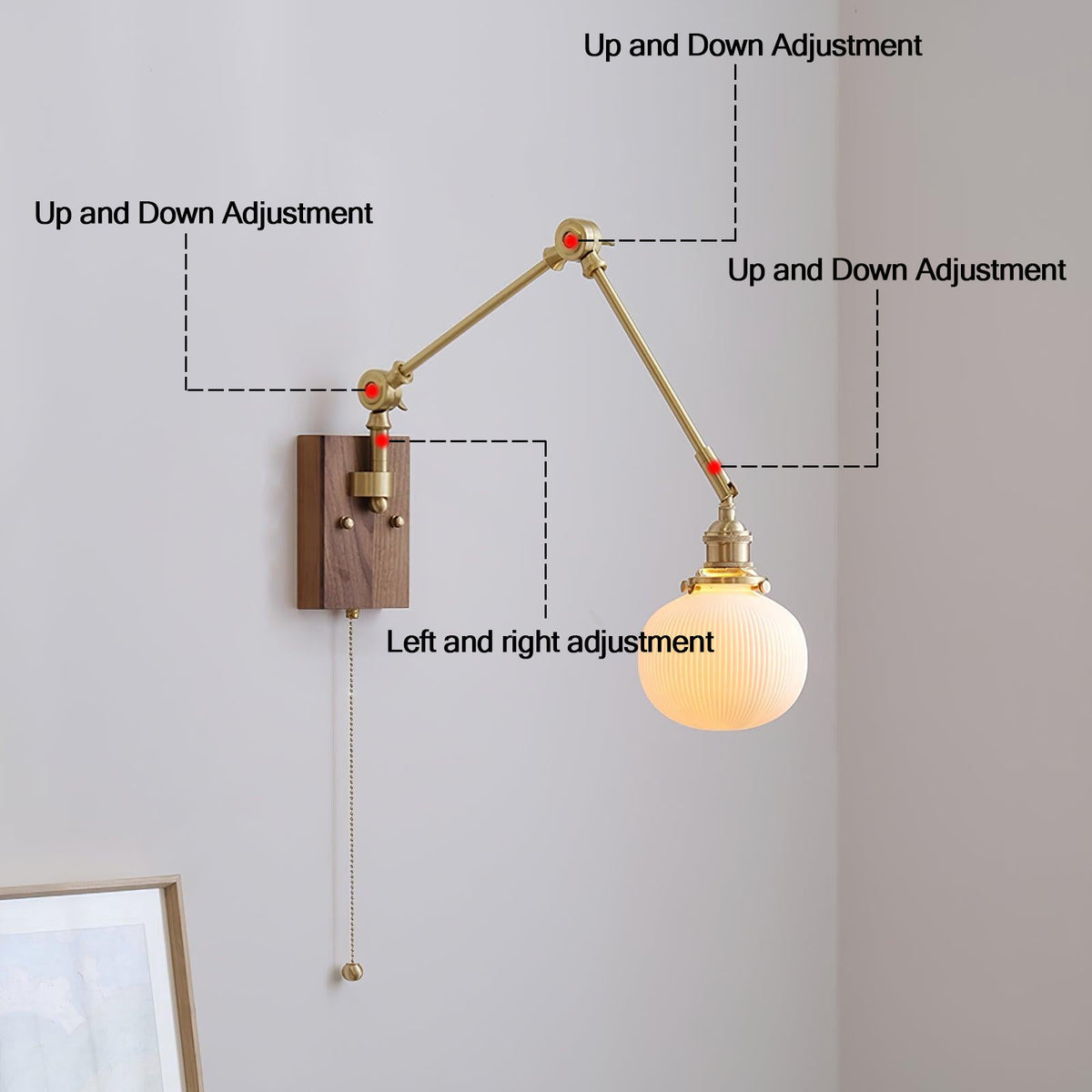 Vetra Vintage Adjustable Swing Arm Wall Lamp