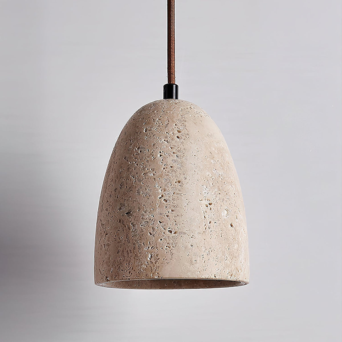 Lildes Conical Travertine Pendant Light