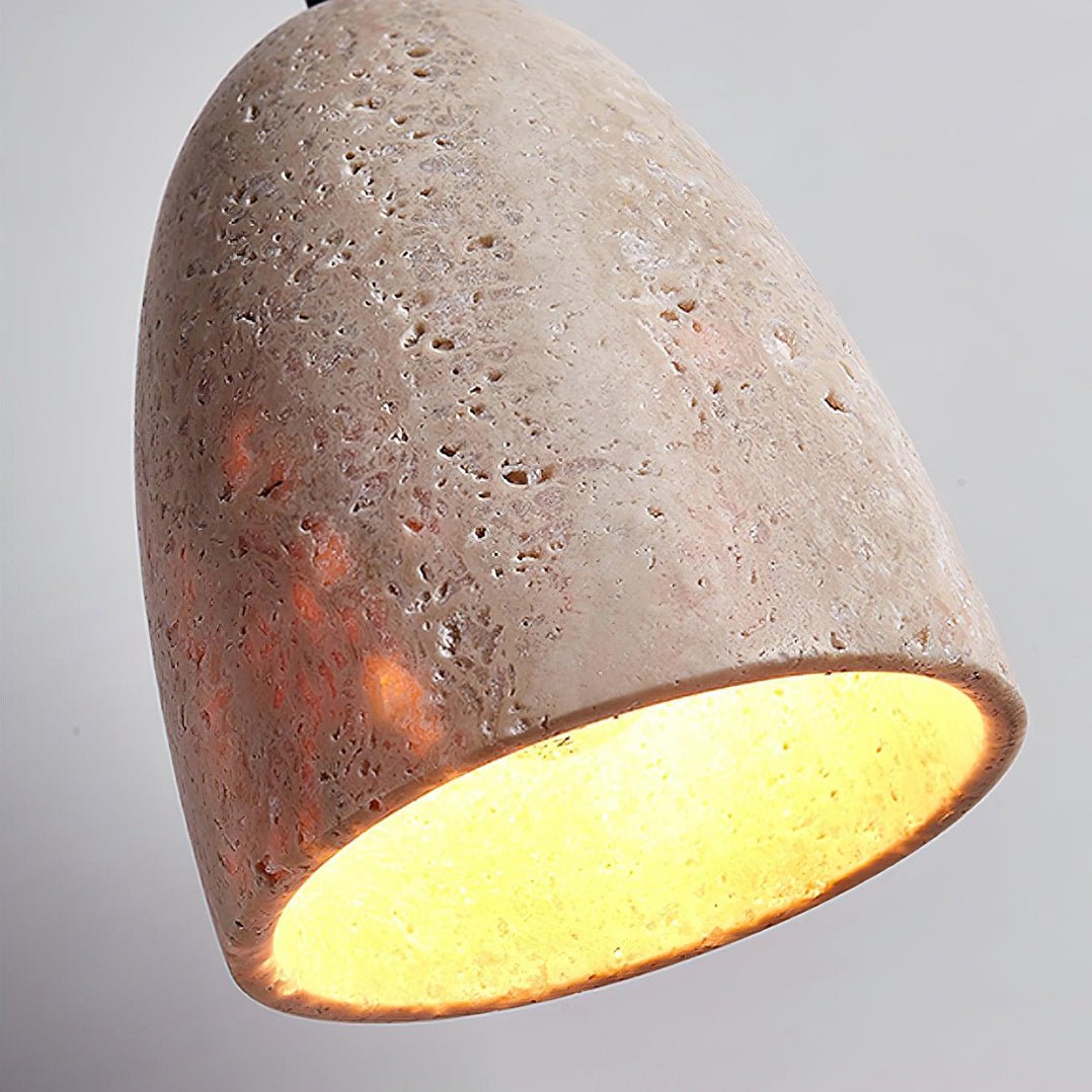 Lildes Conical Travertine Pendant Light